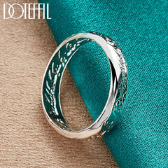 DOTEFFIL 925 Sterling Silber Mageweave Skulptur Ring Für Hochzeit Engagement Party Schmuck