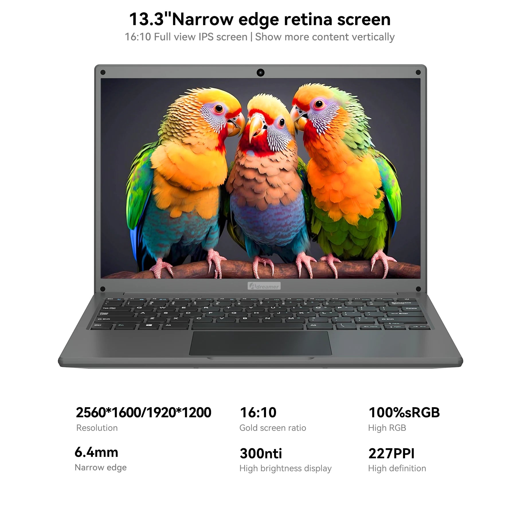 (Clearance) 13,3 Zoll billige Laptop mit Intel CPU 2,5 k fhd ips 2,5 k fhd Display Notebook Adreamer Laptop zum Verkauf