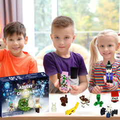 24 Teile/schachtel Minecraft Robort Figur Weihnachten Advent Kalender Überraschung Box Anime Modell Figur Mini Puppen Spielzeug Neue Jahr Geschenk