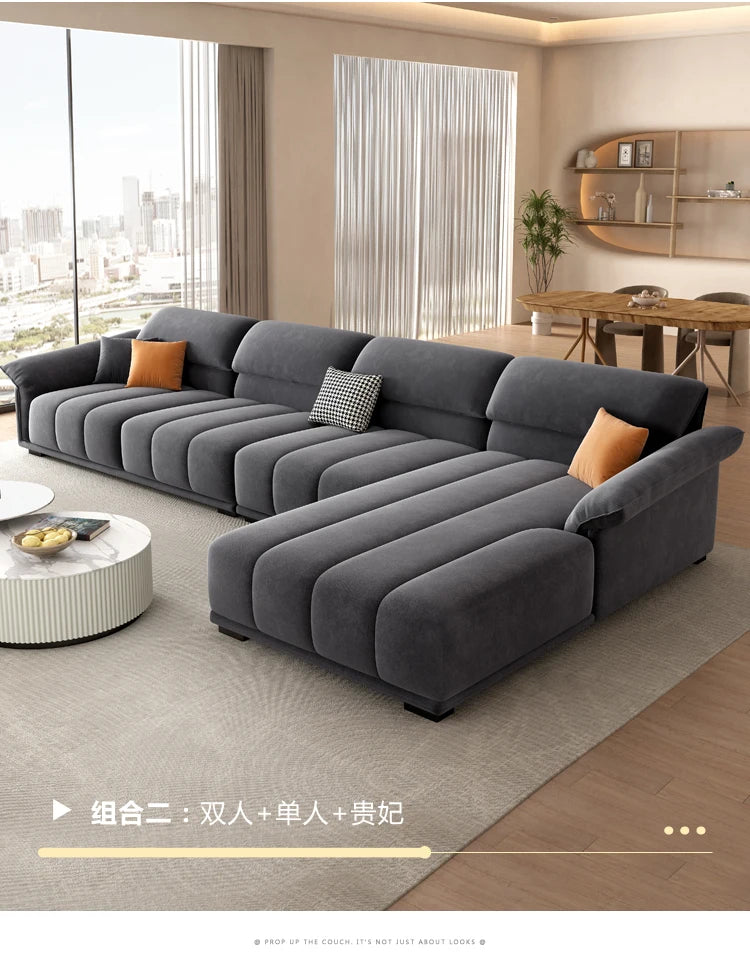 Luxuriöses europäisches Sofa für Wohnzimmer, minimalistisches modulares Sofa, bequeme Lounge, Divano Soggiorno Di Lusso, Raumdekoration