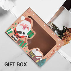 12 Stück tragbare Box aus Kraftpapier, Geschenkhalter, Goody Candy Box, Keksboxen für Weihnachten