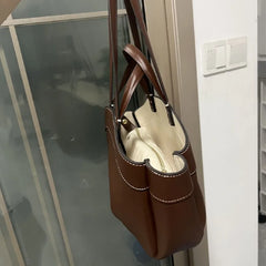 Frauen Einkaufstasche Achsel Tasche große Kapazität Pu Leder Umhängetasche Retro Umhängetasche lässig tragbare Beutel taschen Handtasche