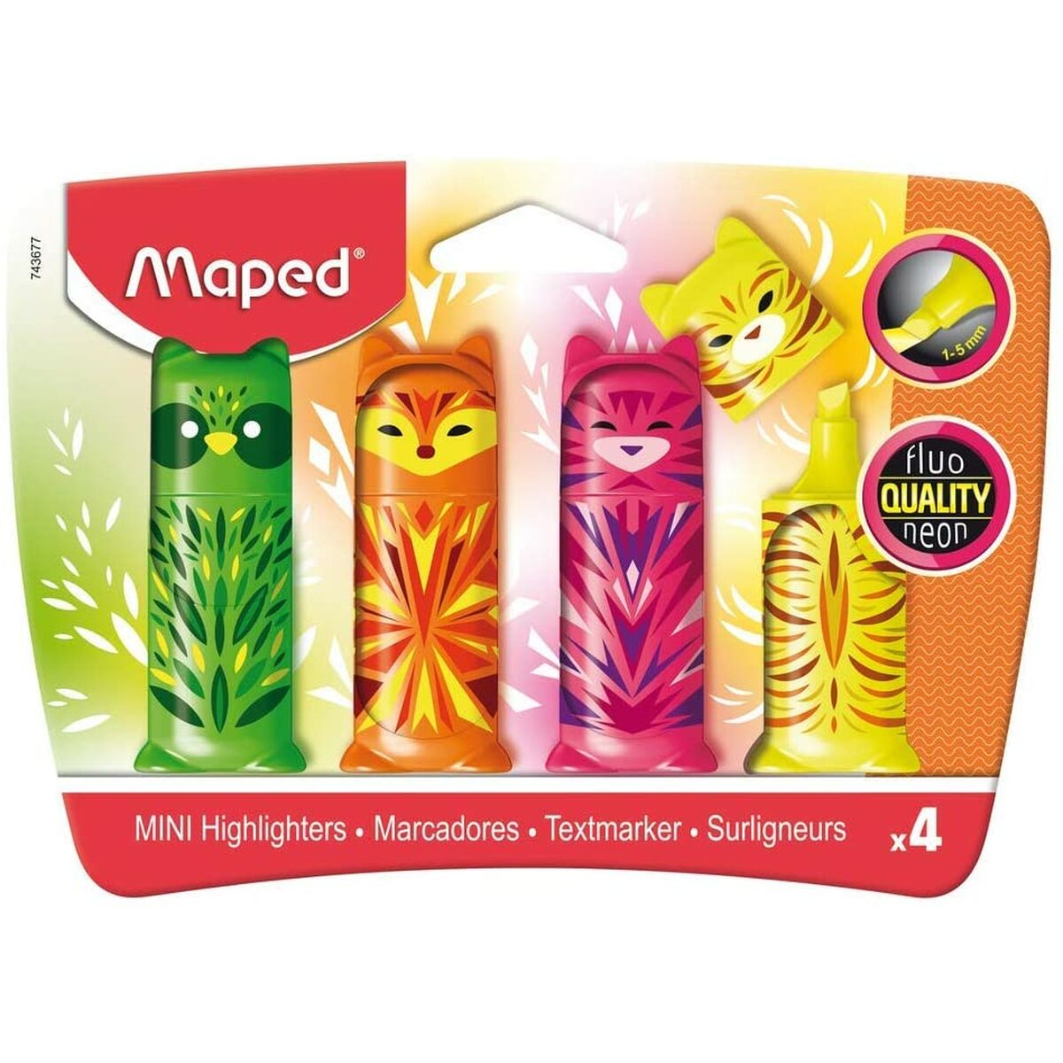 Maped Fluoreszenzmarker-Set Maped Bunt 4 Stücke (12 Stück)