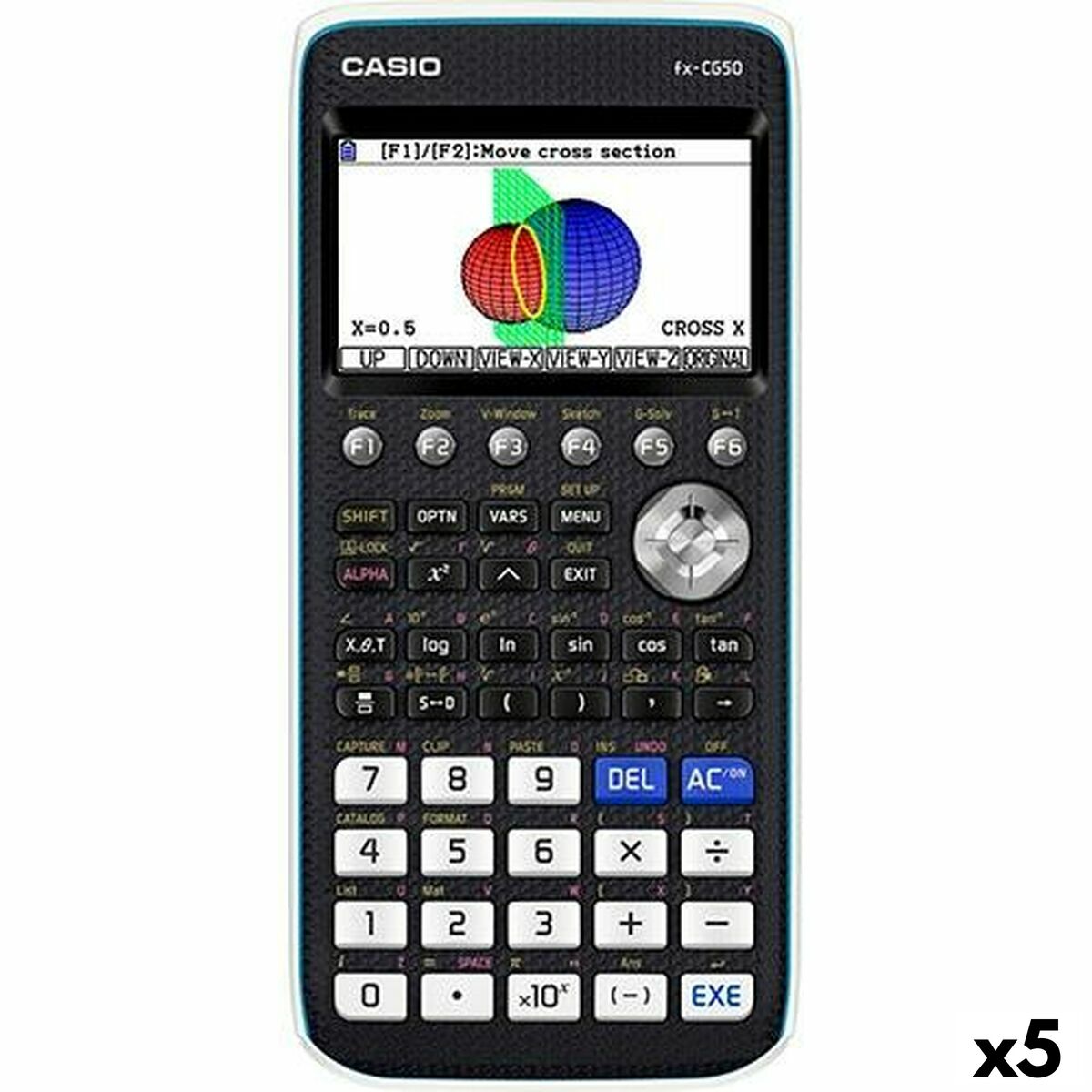 Casio Grafischer Rechner Casio Fx-Cg50 18,6 X 8,9 X 18,85 Cm Schwarz (5 Stück)