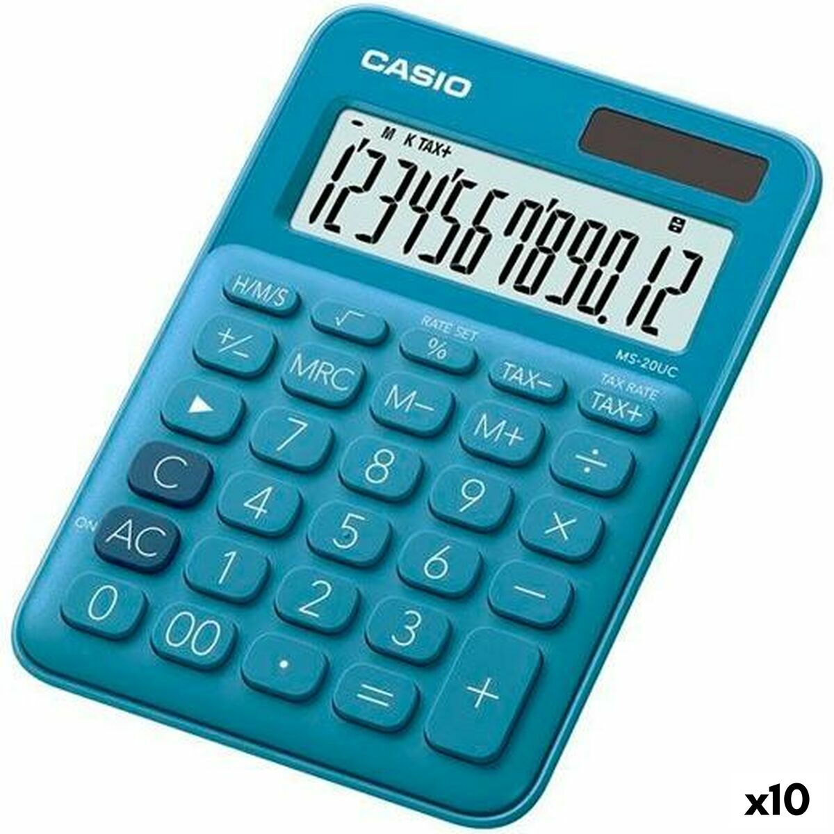 Casio Taschenrechner Casio Ms-20Uc 2,3 X 10,5 X 14,95 Cm Blau (10 Stück)