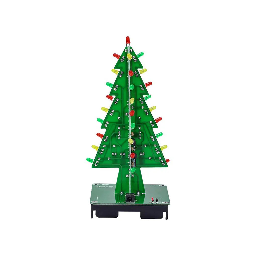 3D Weihnachtsbaum 3D LED Flow Flash DIY Kit Rot/Grün/Gelb LED Weihnachtsblitz Baum DIY Schaltung Elektronik Kit