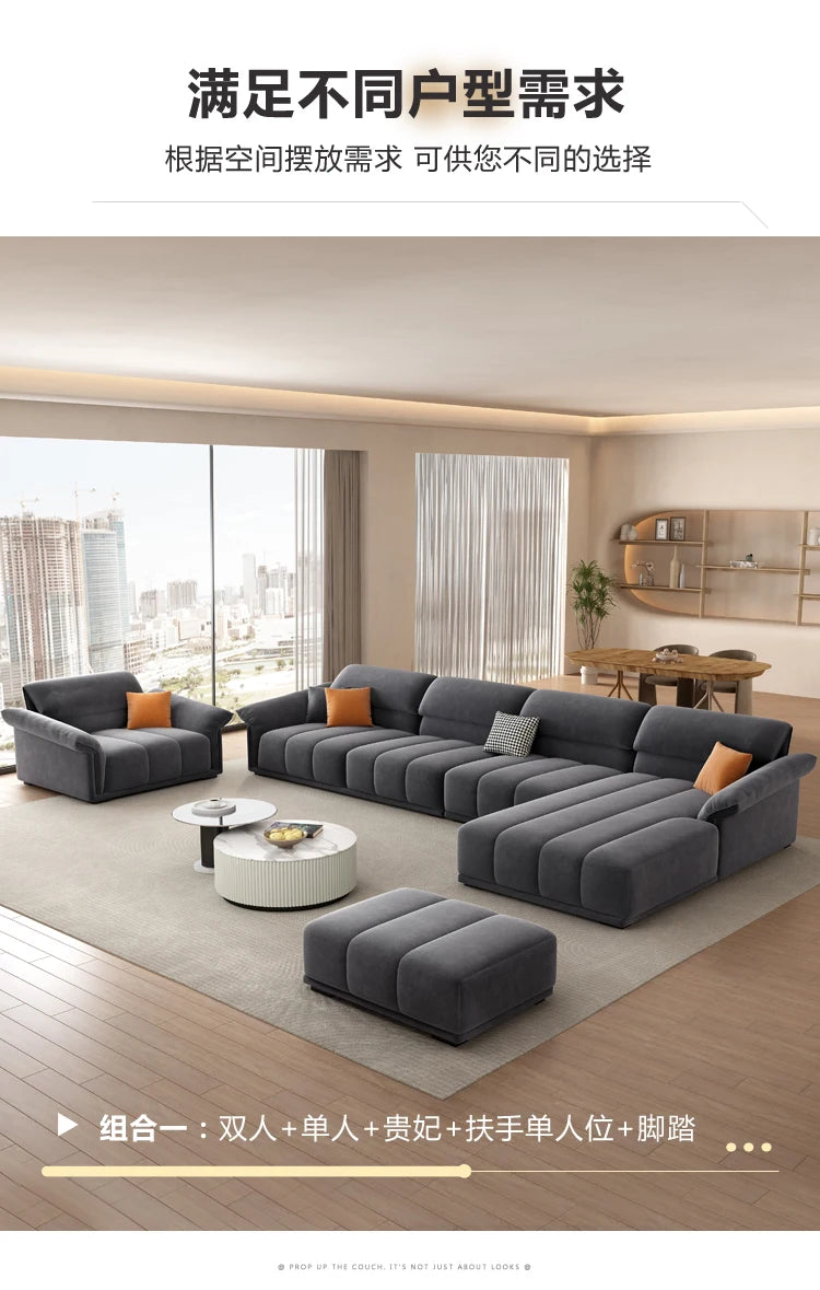 Luxuriöses europäisches Sofa für Wohnzimmer, minimalistisches modulares Sofa, bequeme Lounge, Divano Soggiorno Di Lusso, Raumdekoration