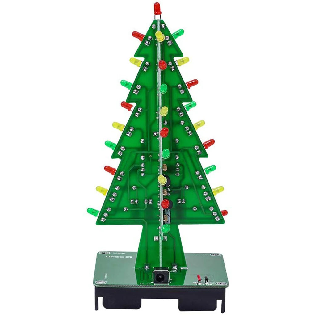 3D Weihnachtsbaum 3D LED Flow Flash DIY Kit Rot/Grün/Gelb LED Weihnachtsblitz Baum DIY Schaltung Elektronik Kit