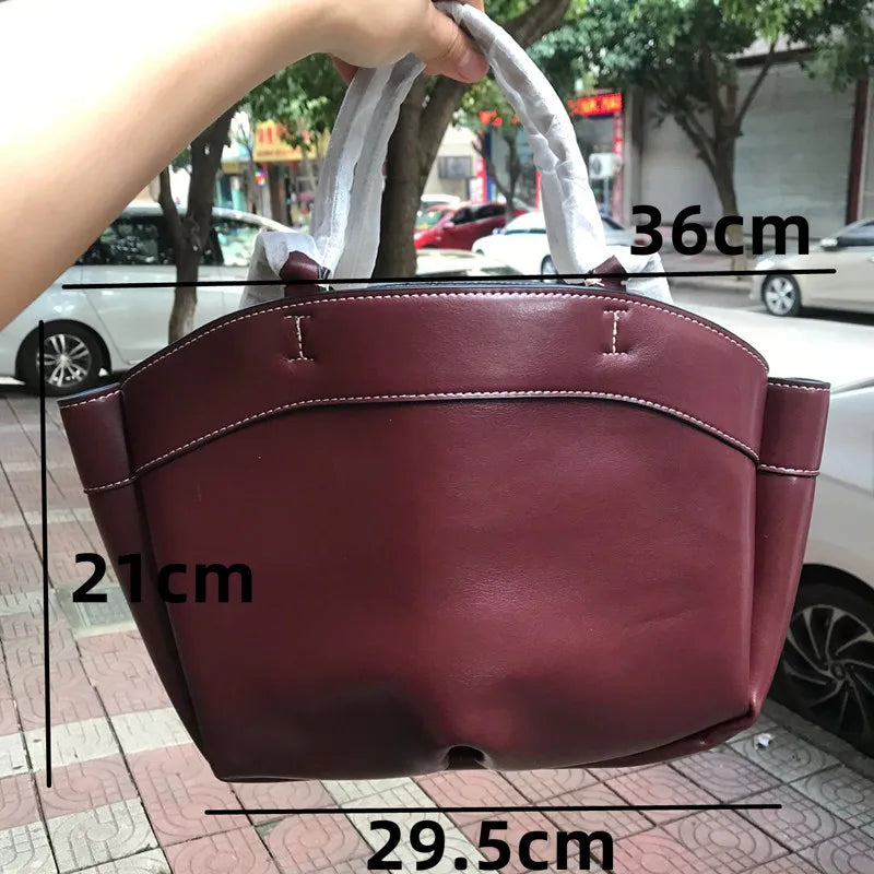 Frauen Einkaufstasche Achsel Tasche große Kapazität Pu Leder Umhängetasche Retro Umhängetasche lässig tragbare Beutel taschen Handtasche