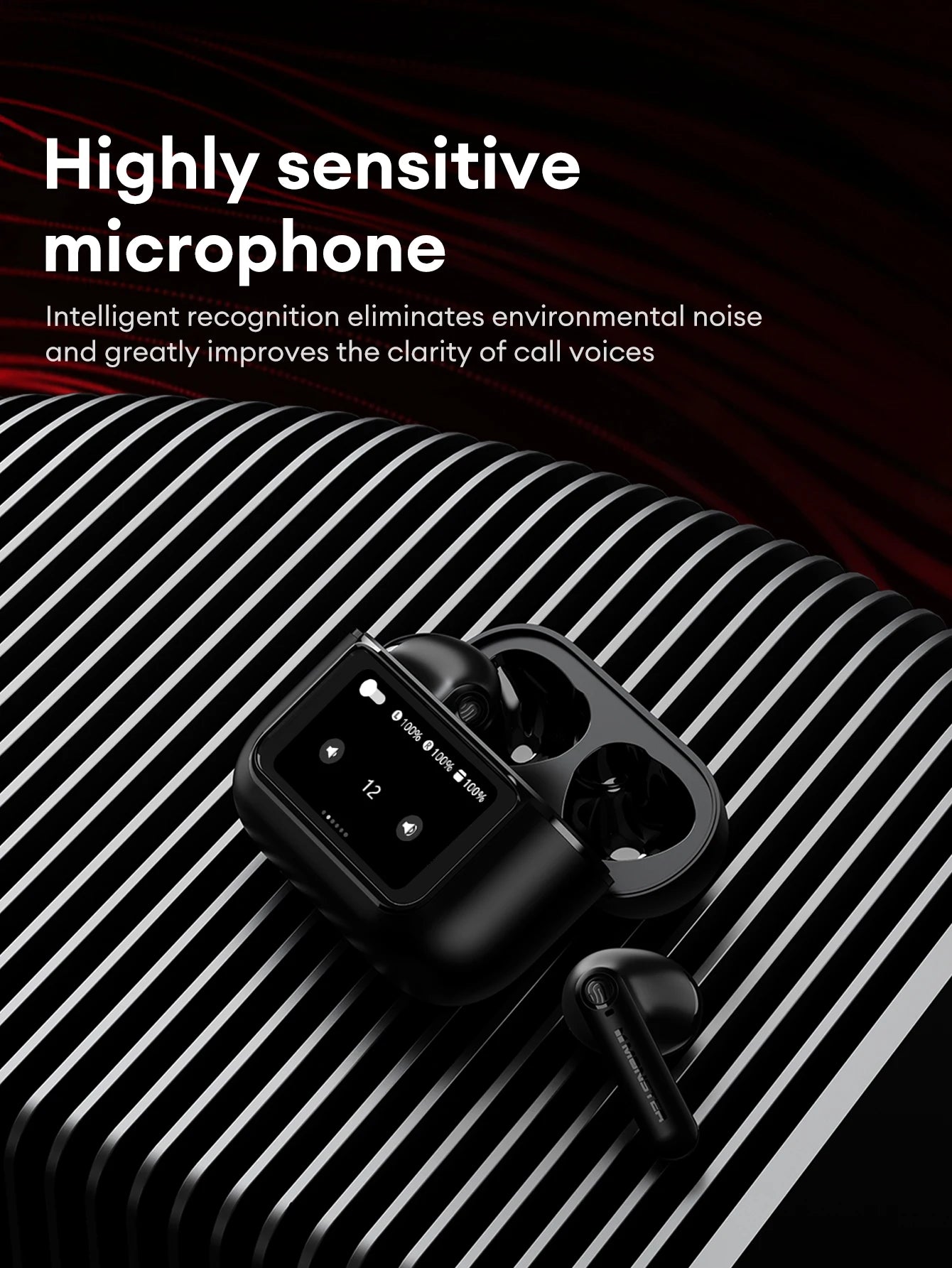 Choice Monster QM20 True Wireless Bluetooth 5.4 Headset Long Endurance Kopfhörer HIFI Sound Hochwertige Kopfhörer mit Mikrofon Neu