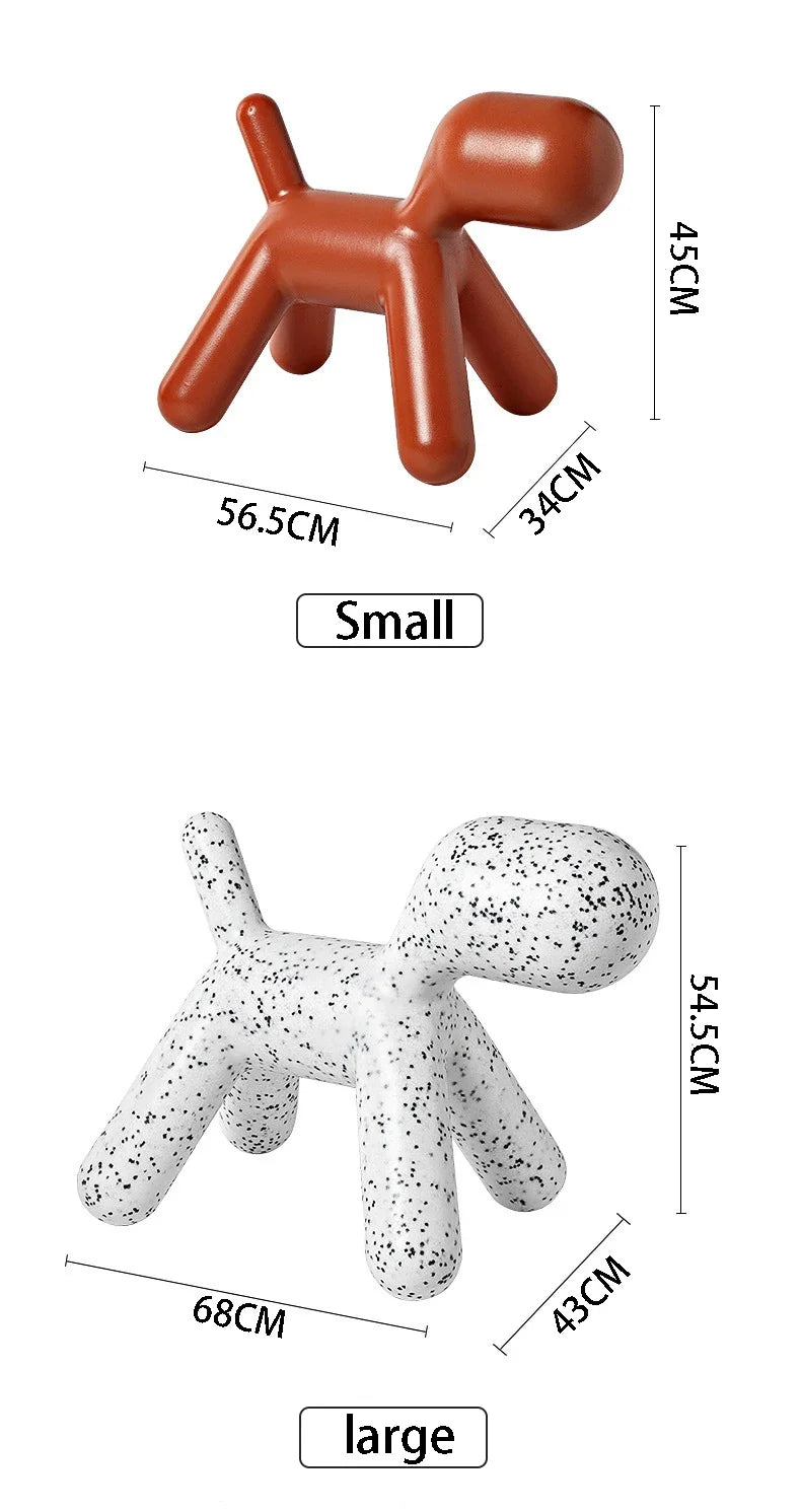 Nordische kreative Welpen Design Stuhl Kunststoff Kinder stuhl niedlichen Cartoon Kindergarten Dalmatiner Hund Tier Hocker Wohn möbel