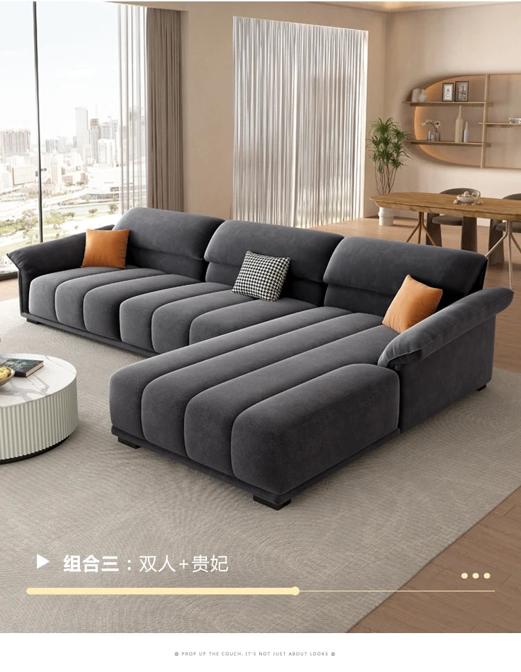 Luxuriöses europäisches Sofa für Wohnzimmer, minimalistisches modulares Sofa, bequeme Lounge, Divano Soggiorno Di Lusso, Raumdekoration