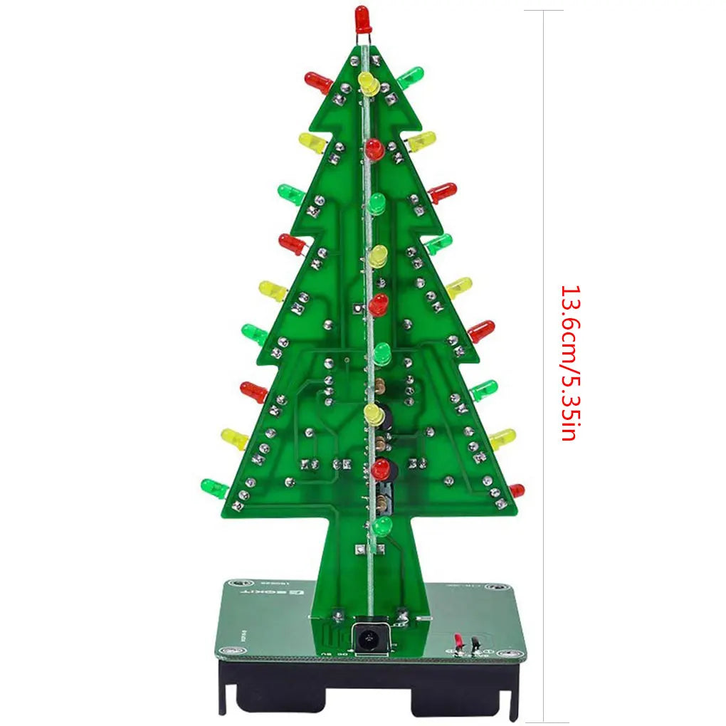 3D Weihnachts baum Löten Praxis elektronische Wissenschaft Montage Kit 3 Farbe/7 Farbe blinkend LED-Platine DIY Elektronik-Kits