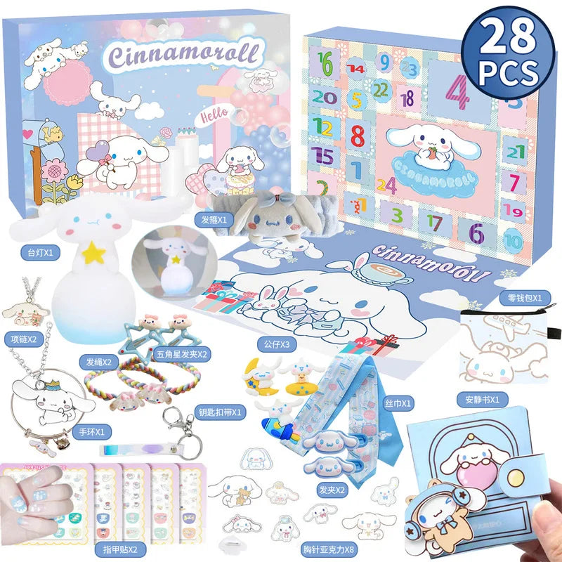 2024 Trendy Kuromi Puppe Poke Hello Kitty Anhänger Schlüsselanhänger Anhänger Sanrio Loch Blind Box Weihnachten Kinder Lotterie Spielzeug