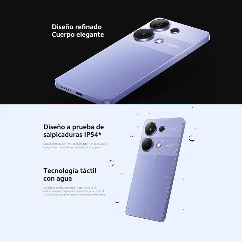 Xiaomi redmi note 13 pro 4g smartphones nfc 120 hz amoled fhd bildschirm 67 w 5000 mah 200 mp kamera globale version