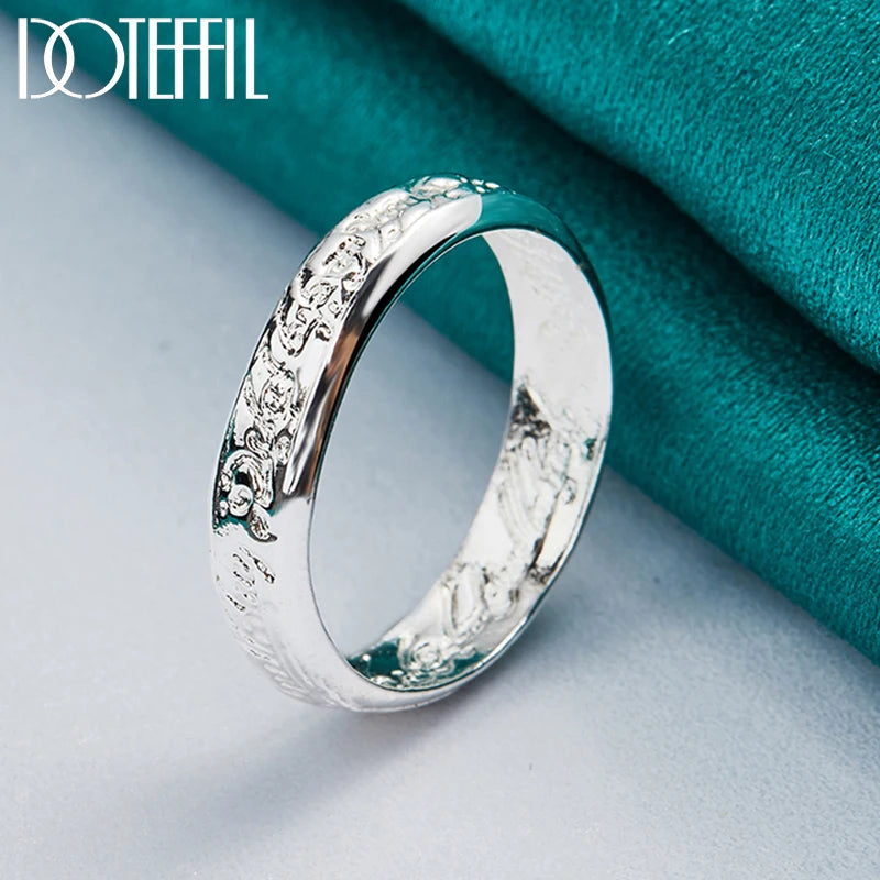 DOTEFFIL 925 Sterling Silber Mageweave Skulptur Ring Für Hochzeit Engagement Party Schmuck