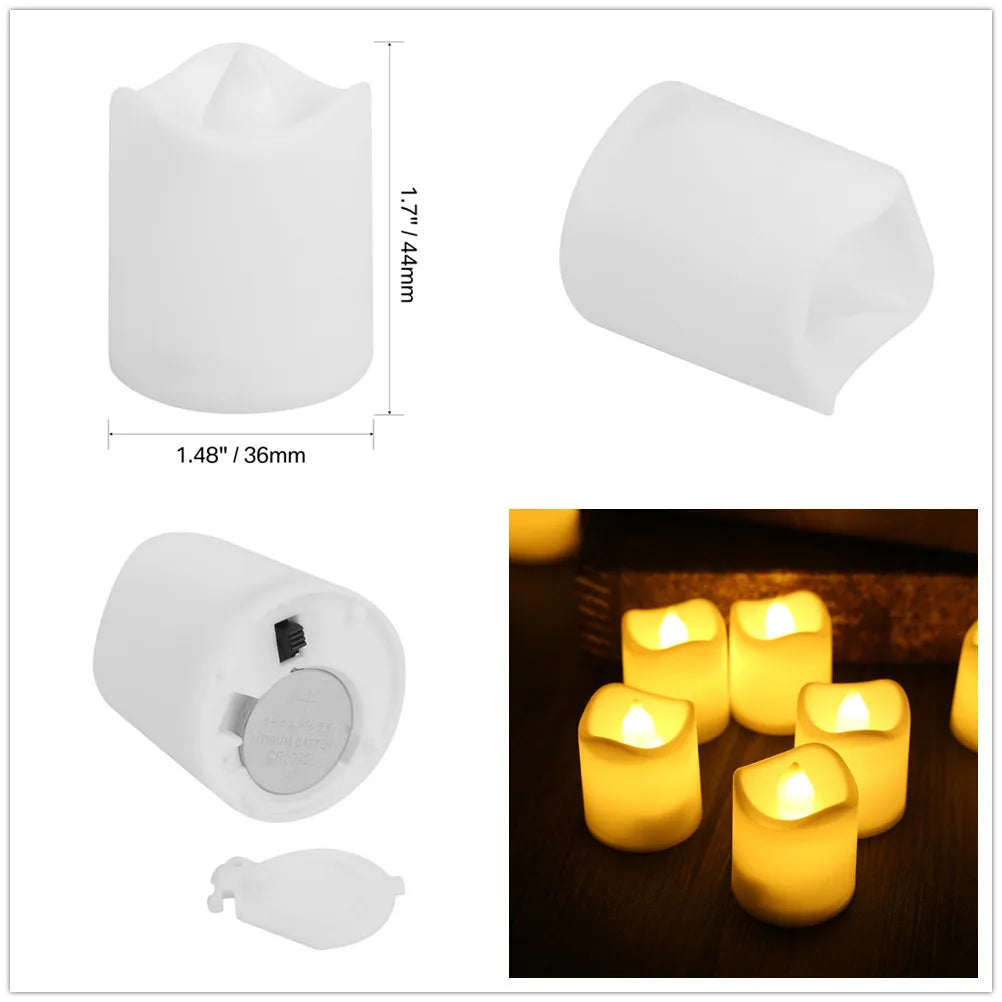 12/24pcs flammen lose LED-Kerze wünscht Tee lampe warmweiß nach Hause Weihnachts feier Hochzeits dekoration Batterie-Power Kerzen Lichter