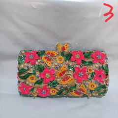 Lila Blumen kristall Frauen Clutch Tasche Mode blau Schmetterling Abend Kupplungen Geldbörse Damen grün Blätter Handtaschen weibliche Clutch