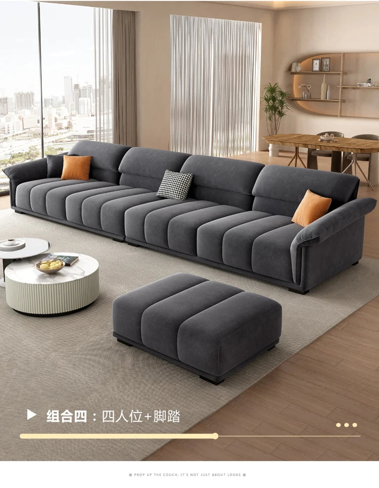 Luxuriöses europäisches Sofa für Wohnzimmer, minimalistisches modulares Sofa, bequeme Lounge, Divano Soggiorno Di Lusso, Raumdekoration