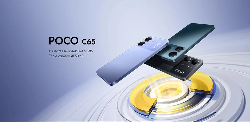 POCO C65,NFC, handy,   256GB, 6,74 Zoll Bildschirm, MediaTek Helio G85 Prozessor, 50MP Kamera + 8MP Kamera, 90Hz, 5000mAh