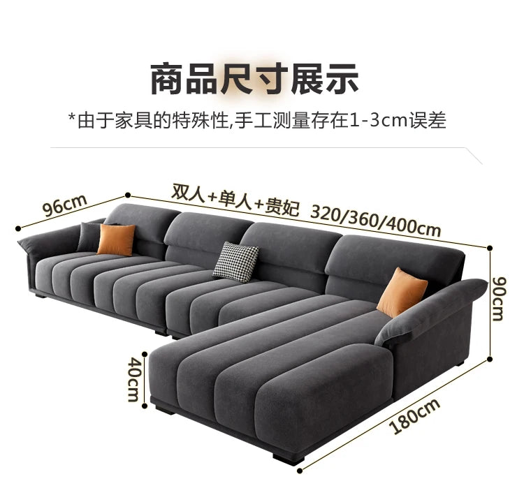 Luxuriöses europäisches Sofa für Wohnzimmer, minimalistisches modulares Sofa, bequeme Lounge, Divano Soggiorno Di Lusso, Raumdekoration