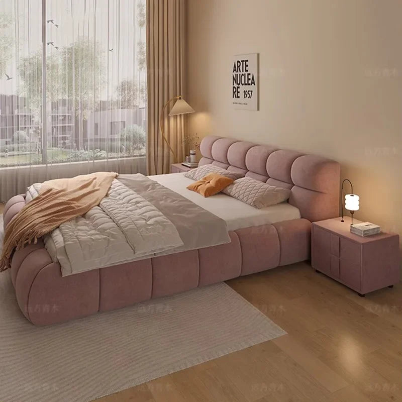 Nordic Schlafzimmer Paar Bett Königin billig moderne Luxus Schlafzimmer Bett Holz Lounge Cama Elastica Pula Pula platzsparende Möbel