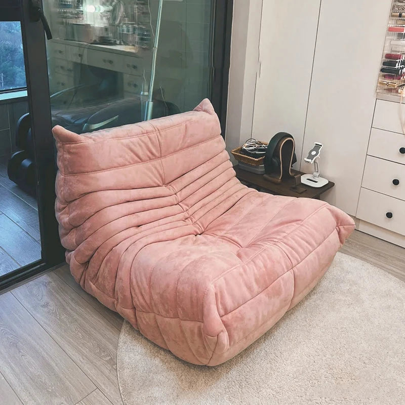 Lazy Floor Sofa Schlafzimmer Einzelsofa Wohnzimmer Wildlederstuhl Sitzsackstuhl für Erwachsene Kaminstuhl Caterpillar Sofas