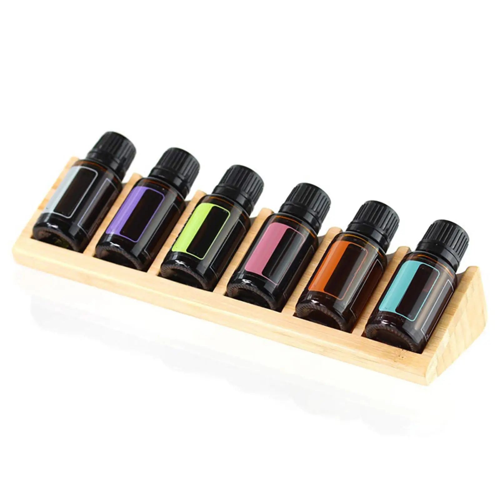 Essential Oils Storage Rack Multifunctional Wooden Cosmetic Organizer Bottles Perfume Aromatherapy Nail Polish Storage Tray