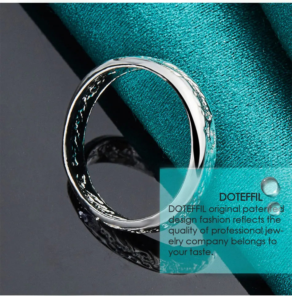 DOTEFFIL 925 Sterling Silber Mageweave Skulptur Ring Für Hochzeit Engagement Party Schmuck