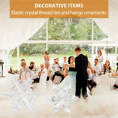 40PC Schneeflocke Eiszapfen Weihnachtsschmuck Neujahr Ornamente Kristall Weihnachtsbaum Transparente Ornamente