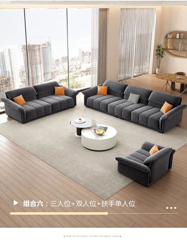 Luxuriöses europäisches Sofa für Wohnzimmer, minimalistisches modulares Sofa, bequeme Lounge, Divano Soggiorno Di Lusso, Raumdekoration