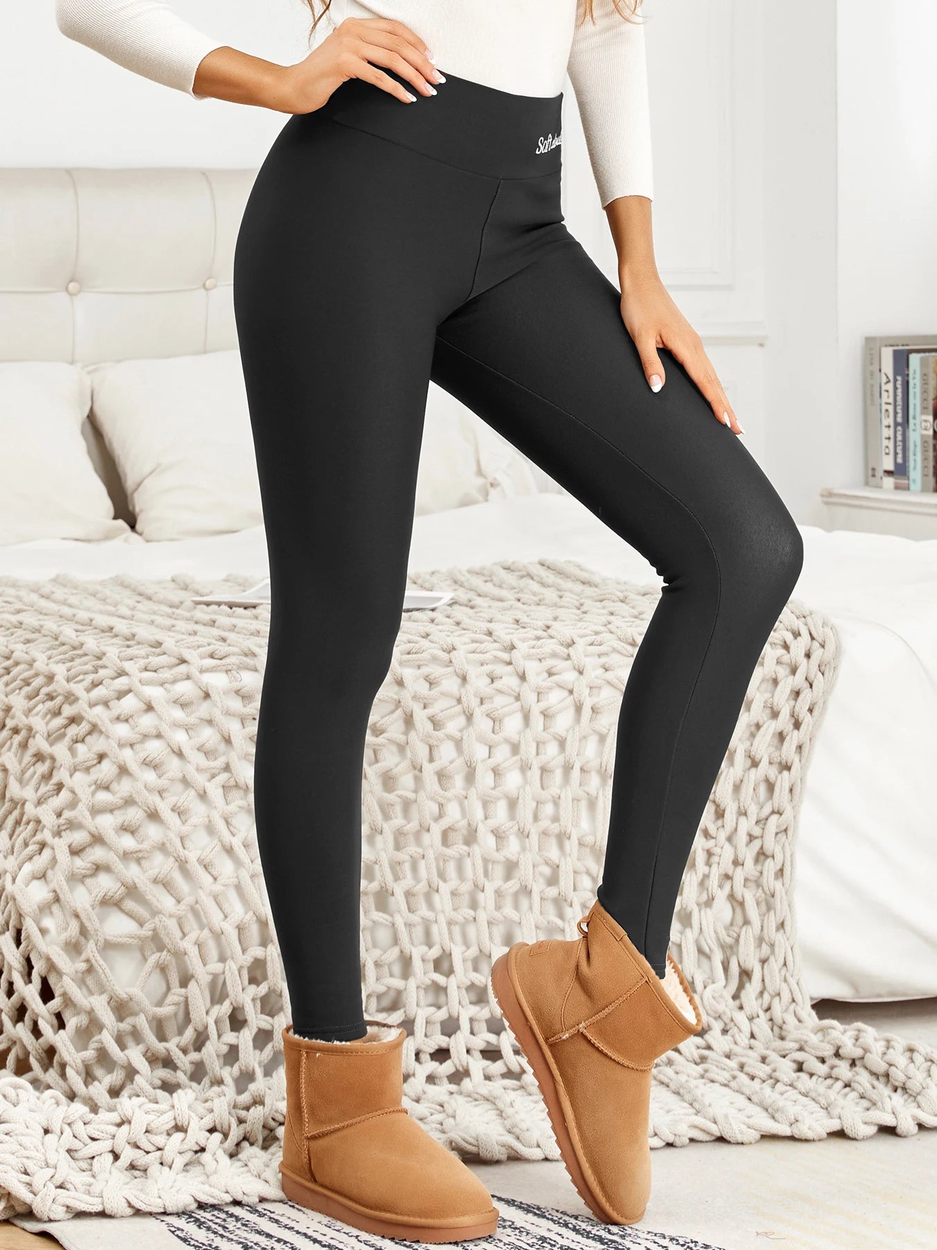 ChrLeisure Samt Winter Leggings Frauen hohe Taille dünne Mode lässig dicke Leggings bequeme klassische Arbeit Winter hose