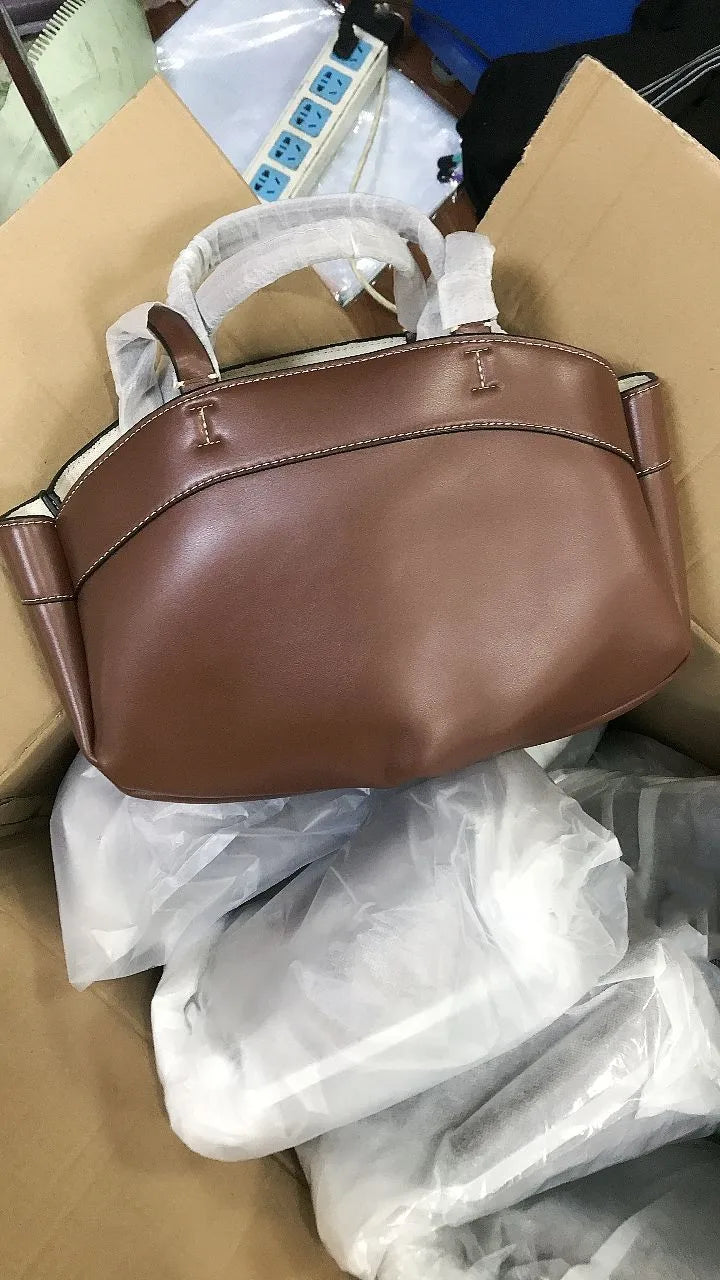 Frauen Einkaufstasche Achsel Tasche große Kapazität Pu Leder Umhängetasche Retro Umhängetasche lässig tragbare Beutel taschen Handtasche